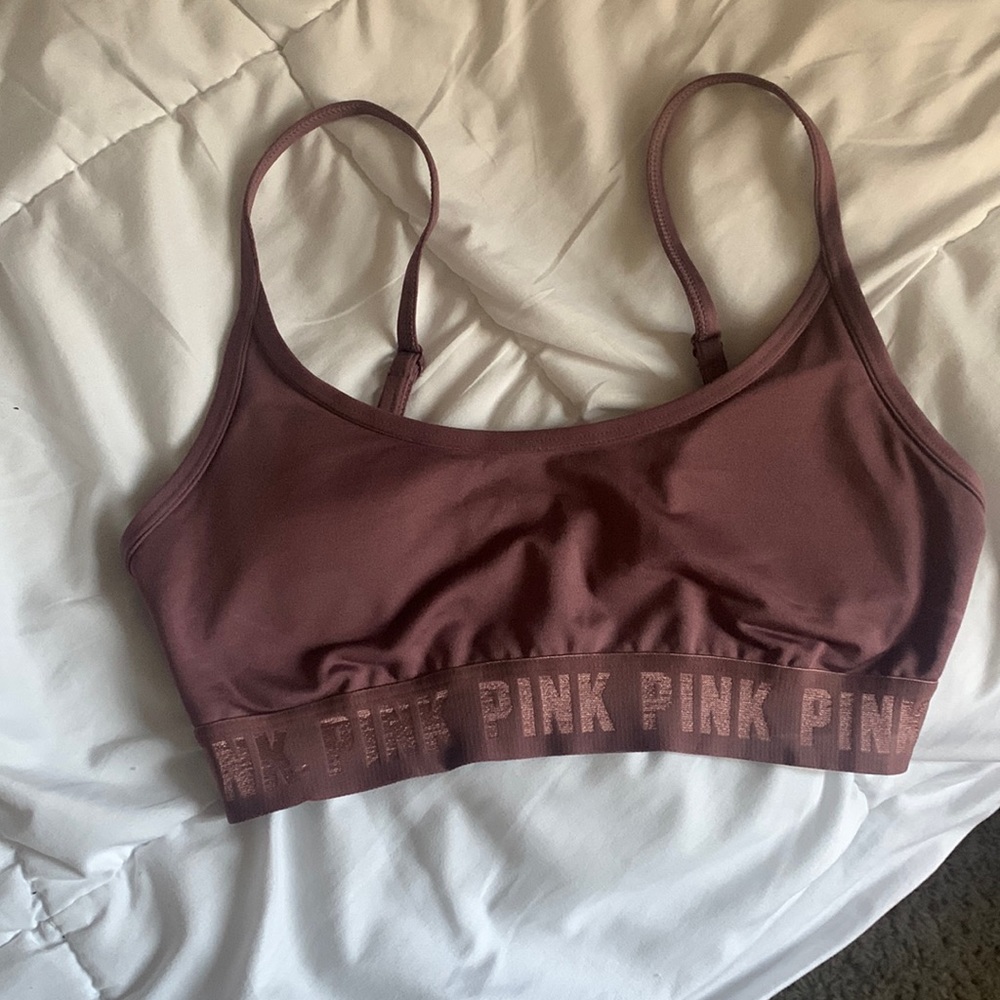 PINK Sports bra Color: Dark mauve